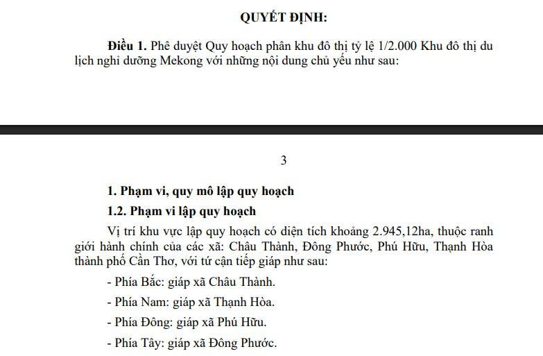 Quyết định của TP. Cần Thơ