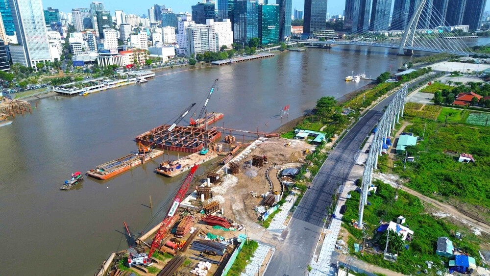 Lần đầu tiên Việt Nam có cây cầu nghìn tỷ với kiến trúc lá dừa độc đáo: Vòm thép được vận chuyển theo cách đặc biệt, tọa lạc tại TP giàu nhất cả nước- Ảnh 1.
