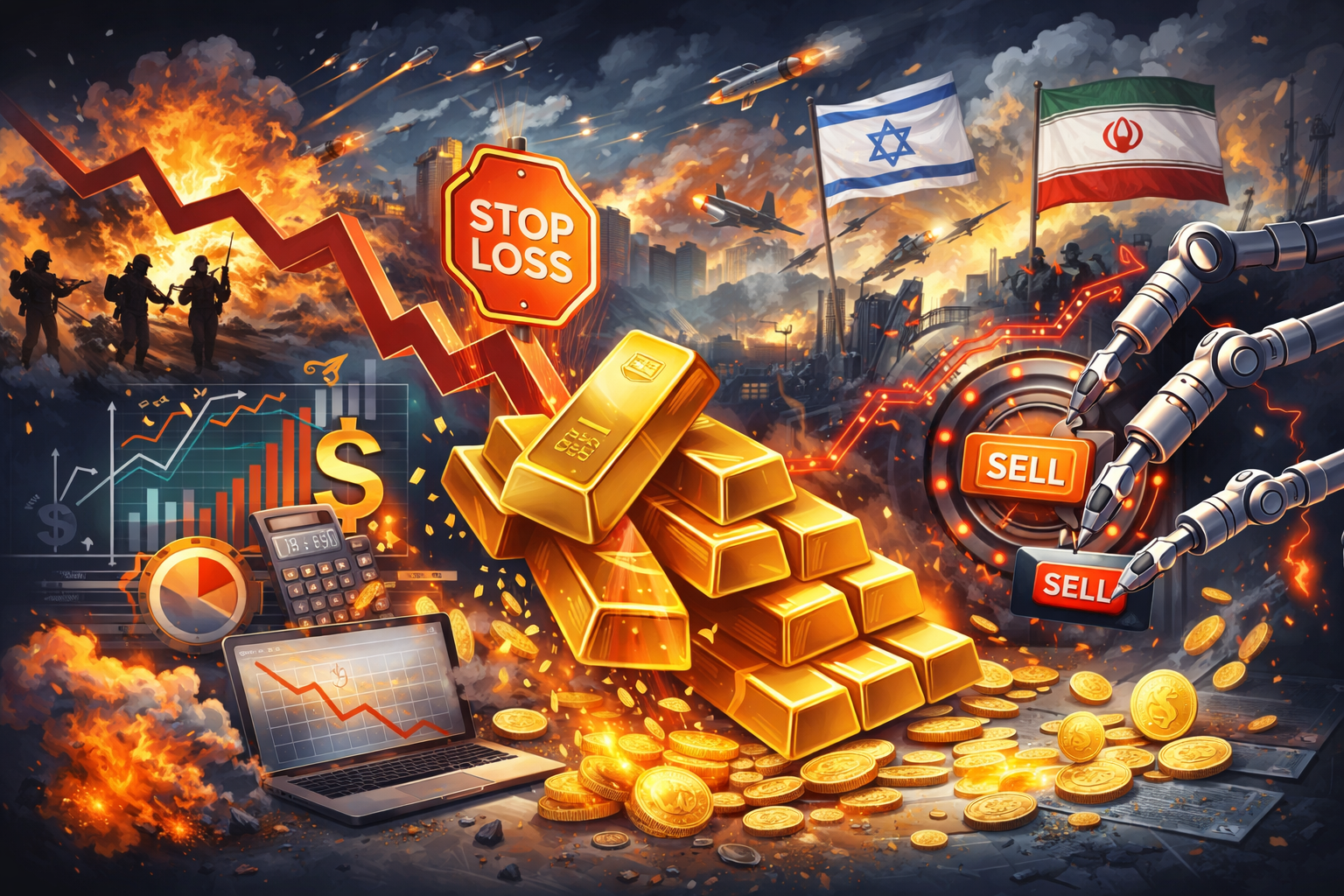 Trung Đông rực lửa, lạm phát sẽ leo thang: Vì sao vàng rơi tự do mà không lập đỉnh?