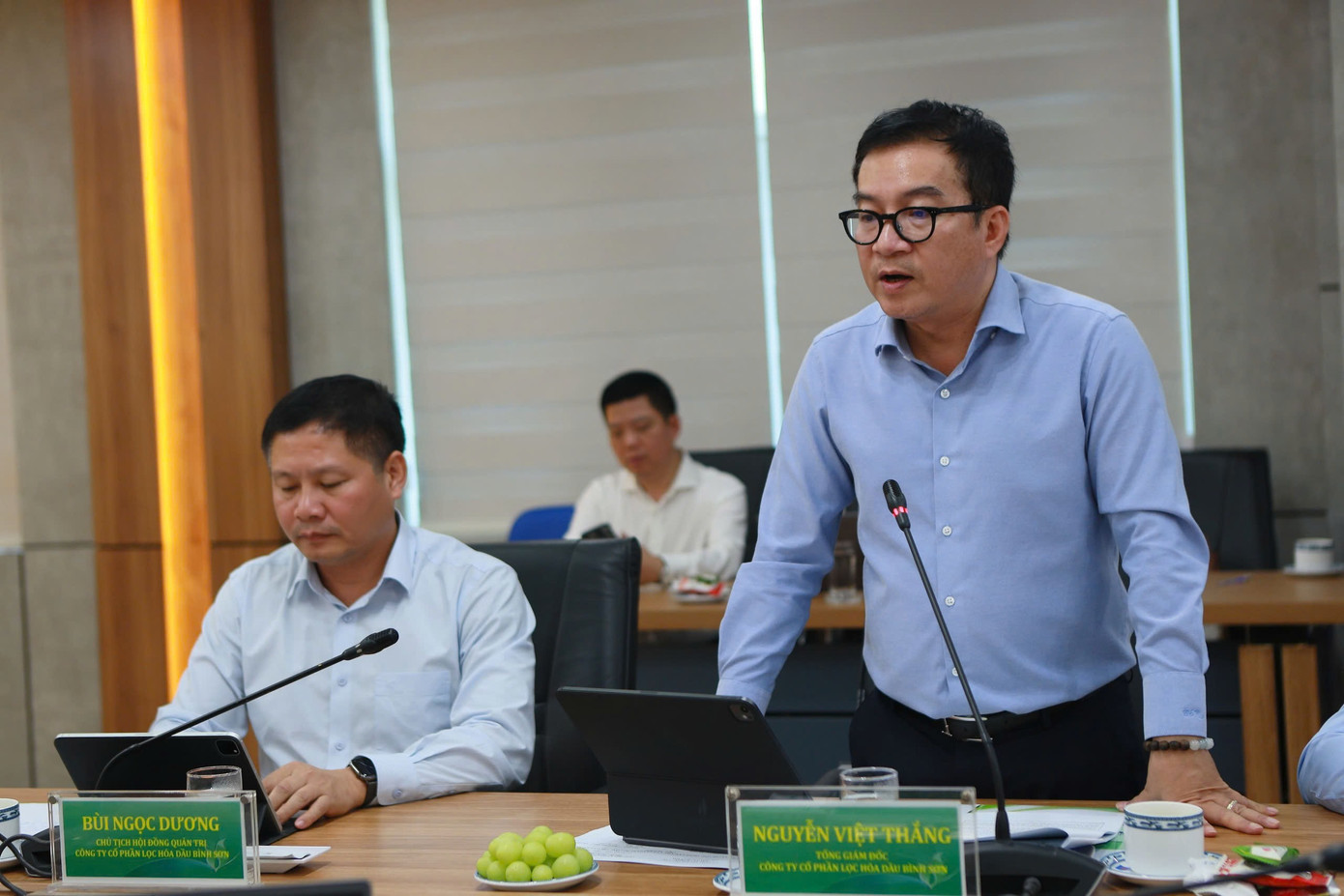 Ông Nguyễn Việt Thắng - Tổng Giám đốc BSR phát biểu tại buổi làm việc. 3037028673531683899.jpg