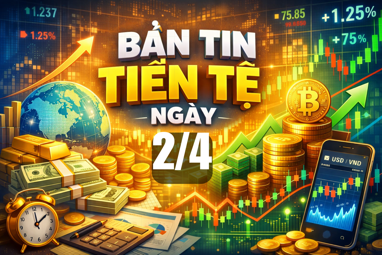 Bản tin tiền tệ 2/4: NHNN bơm ròng hơn 25.000 tỷ đồng, lãi suất qua đêm hạ nhiệt xuống 9%