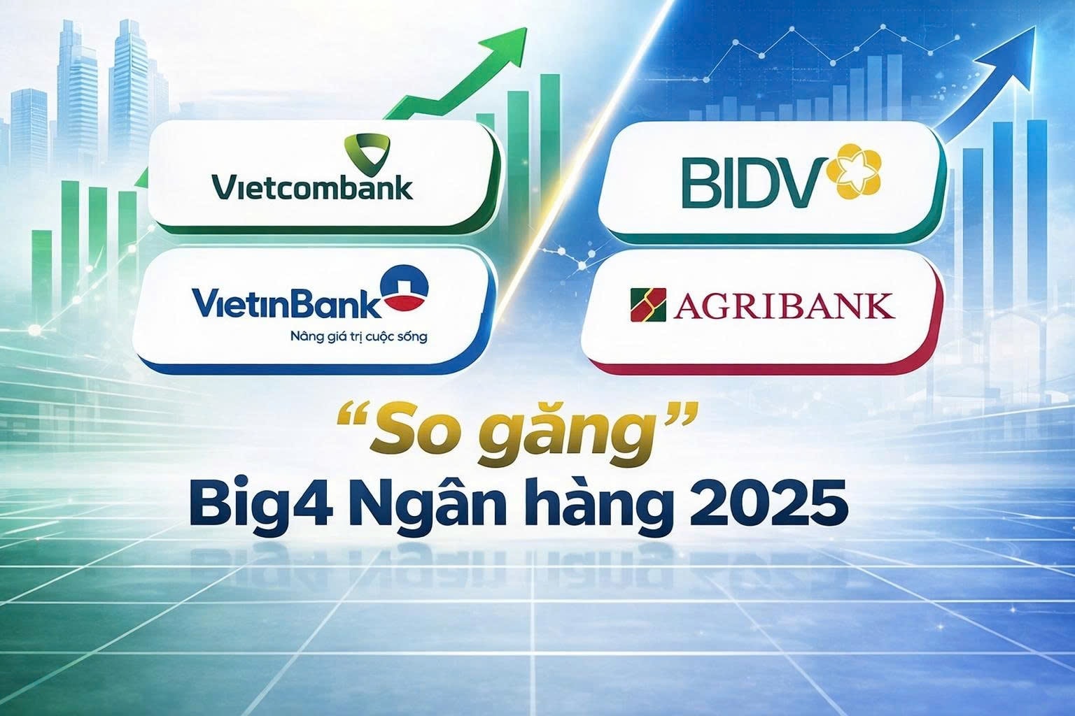 'So găng' Big4: BIDV vô địch nguồn vốn, Vietcombank Top 1 lợi nhuận, VietinBank và Agribank có nhiều điểm đáng lưu ý
