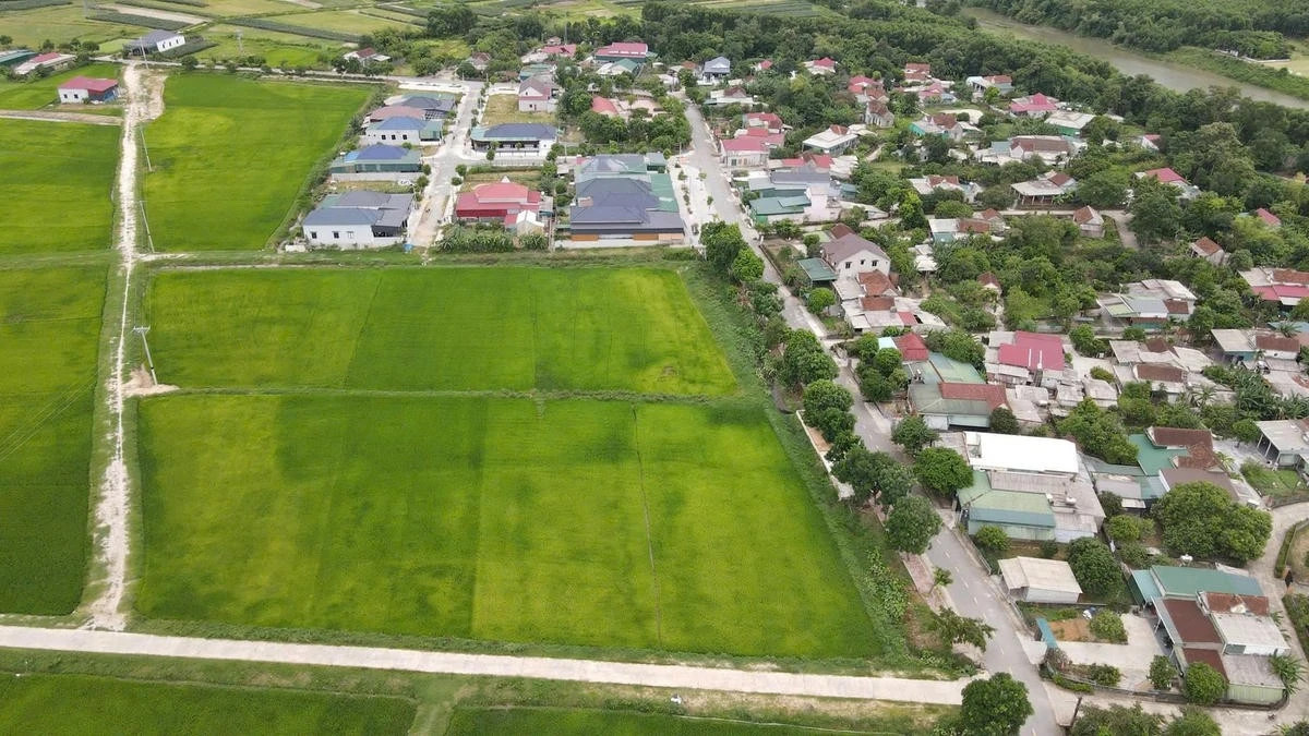 Xã Cẩm Lạc, khu vực dự kiến quy hoạch làm khu tái định cư phục vụ công tác GPMB đường sắt tốc độ cao. Gỡ vướng mặt bằng đường sắt tốc độ cao Bắc - Nam qua Hà Tĩnh - Ảnh 2.