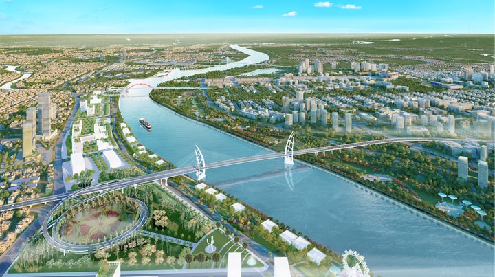 Thành phố nhỏ nhất Việt Nam sắp hoàn thành cầu dây văng 6.200 tỷ, mở lối đến trung tâm hành chính mới- Ảnh 2.