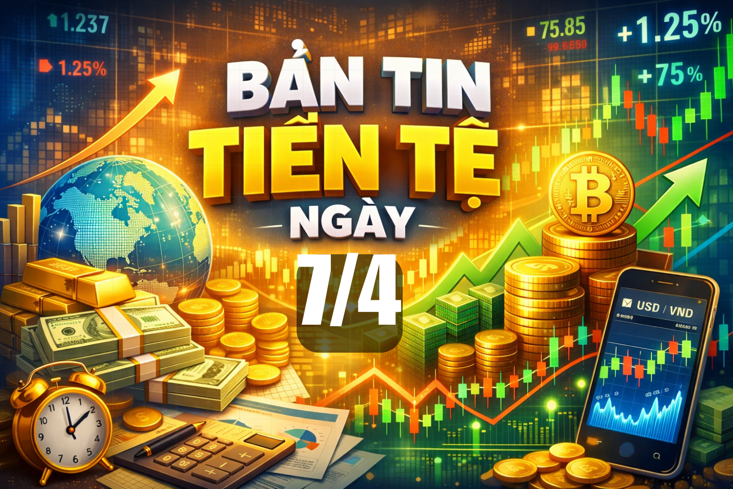 Bản tin tiền tệ 7/4: NHNN hút ròng hơn 45.000 tỷ đồng, lãi suất qua đêm neo mức 8,6%