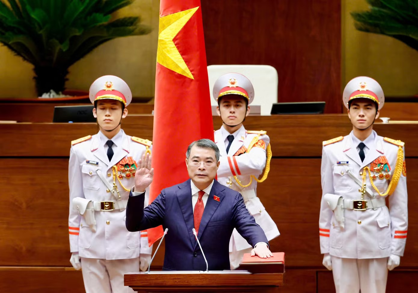 Toàn cảnh Lễ tuyên thệ và phát biểu nhậm chức của tân Thủ tướng Lê Minh Hưng - Ảnh 2.