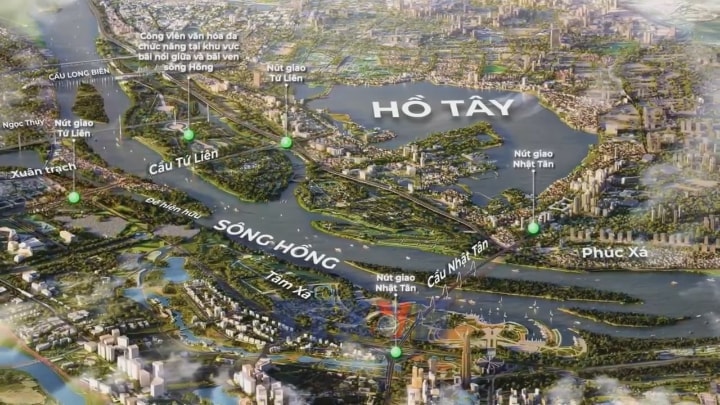 Quy hoạch Hà Nội tầm nhìn 100 năm: Hồ Tây và trục sông Hồng sẽ tạo ra những 'tấc đất tấc vàng' mới?