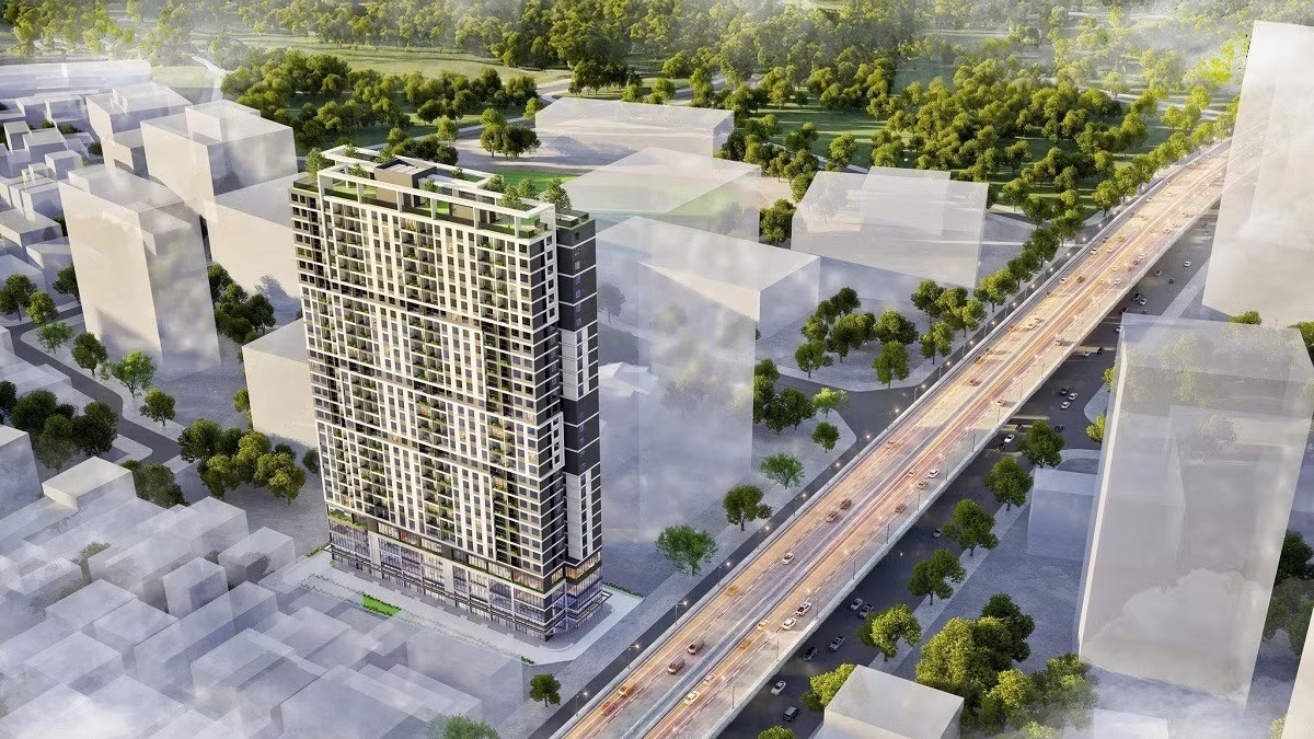 Phối cảnh dự án Valenta Nguyễn Xiển. Thêm dự án NƠXH tại Hà Nội có giá bán vượt 30 triệu đồng/m2 - Ảnh 1.