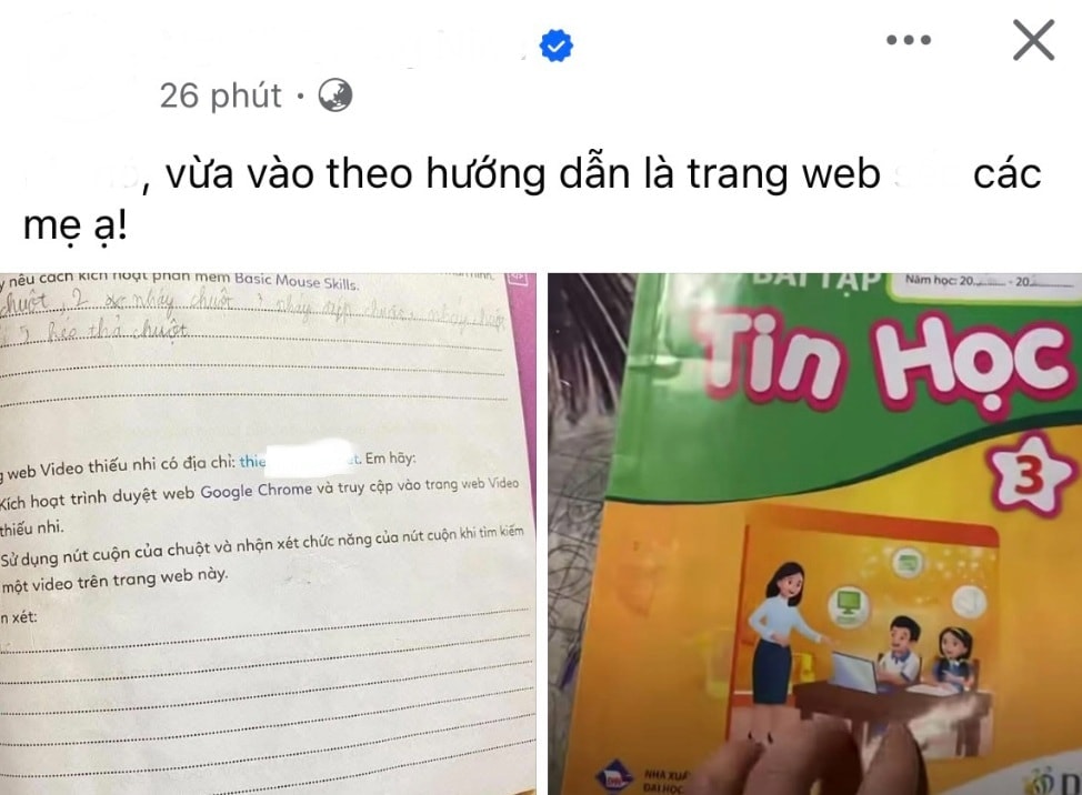 Sách bài tập Tin học lớp 3 chứa link đồi trụy: Phụ huynh tá hỏa, nhà xuất bản phát thông báo khẩn