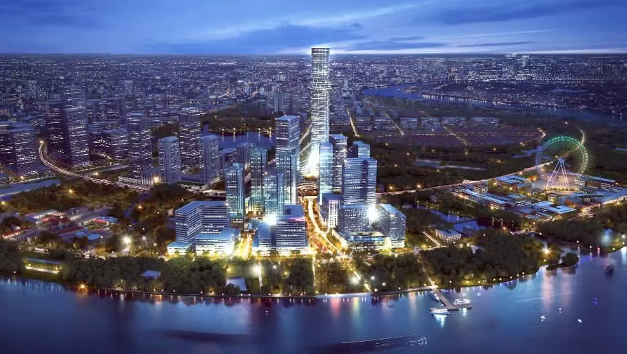 Toàn cảnh dự án Empire City với tòa tháp Empire 88 Tower cao 88 tầng ở Khu đô thị mới Thủ Thiêm. Chủ đầu tư tòa tháp 88 tầng ở Thủ Thiêm nợ ngàn tỷ tiền sử dụng đất - Ảnh 1.
