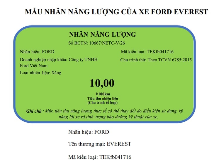 Ford Everest chay xang