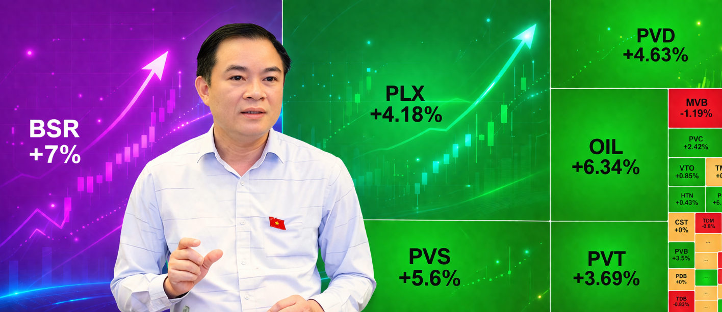 Lãnh đạo PVN báo tin tích cực, cổ phiếu dầu khí đồng loạt tăng, BSR bật trần