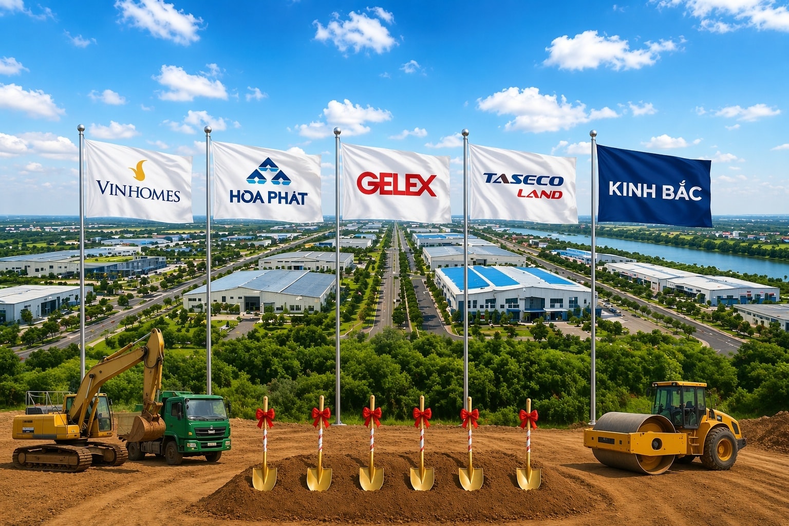 Vinhomes, Hòa Phát, GELEX, Taseco Land, Kinh Bắc cùng khởi công KCN tại một tỉnh miền Bắc trong tháng tới