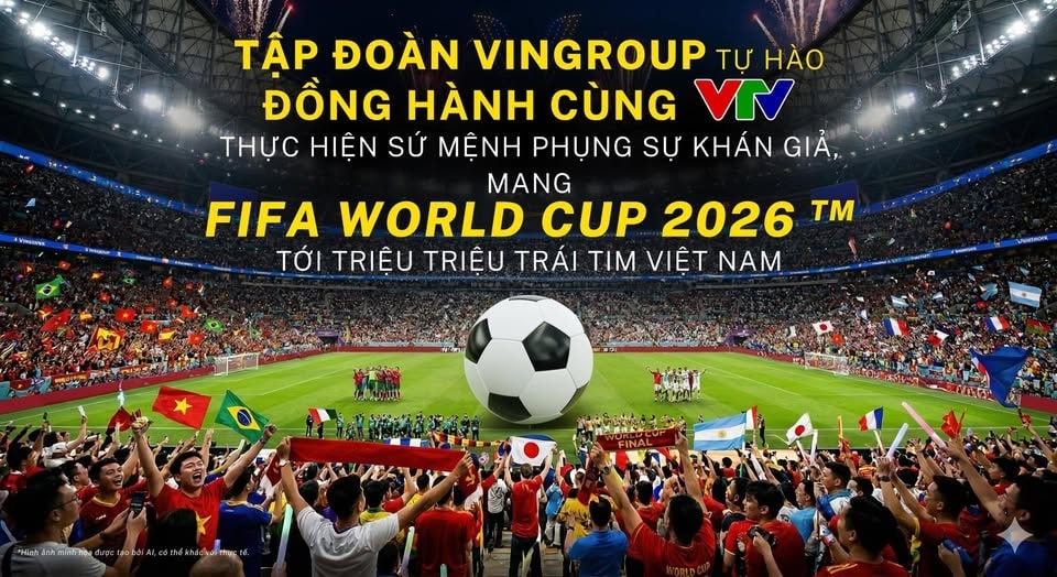 Tỷ phú Phạm Nhật Vượng đồng hành cùng VTV mang World Cup về Việt Nam