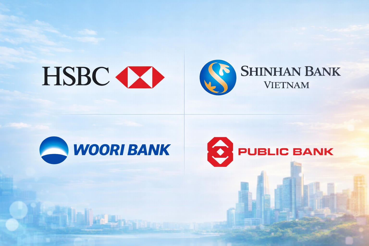 Nhóm ngân hàng ngoại HSBC, Shinhan, Woori, Public Bank: Vốn dày, thanh khoản rộng nhưng không lao vào cuộc đua lợi nhuận