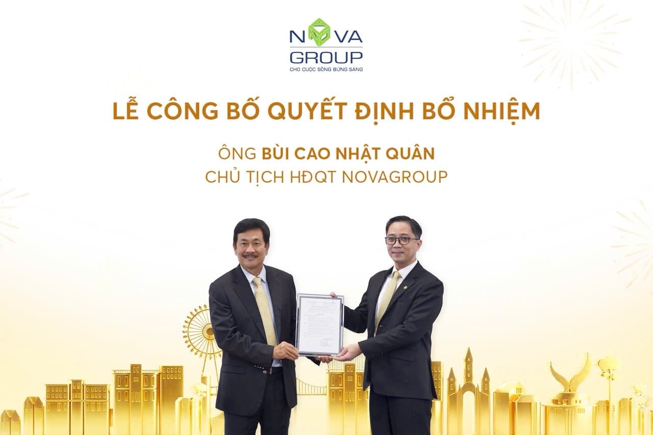 NovaGroup: Nhà sáng lập Bùi Thành Nhơn chuyển giao vai trò Chủ tịch cho ông Bùi Cao Nhật Quân