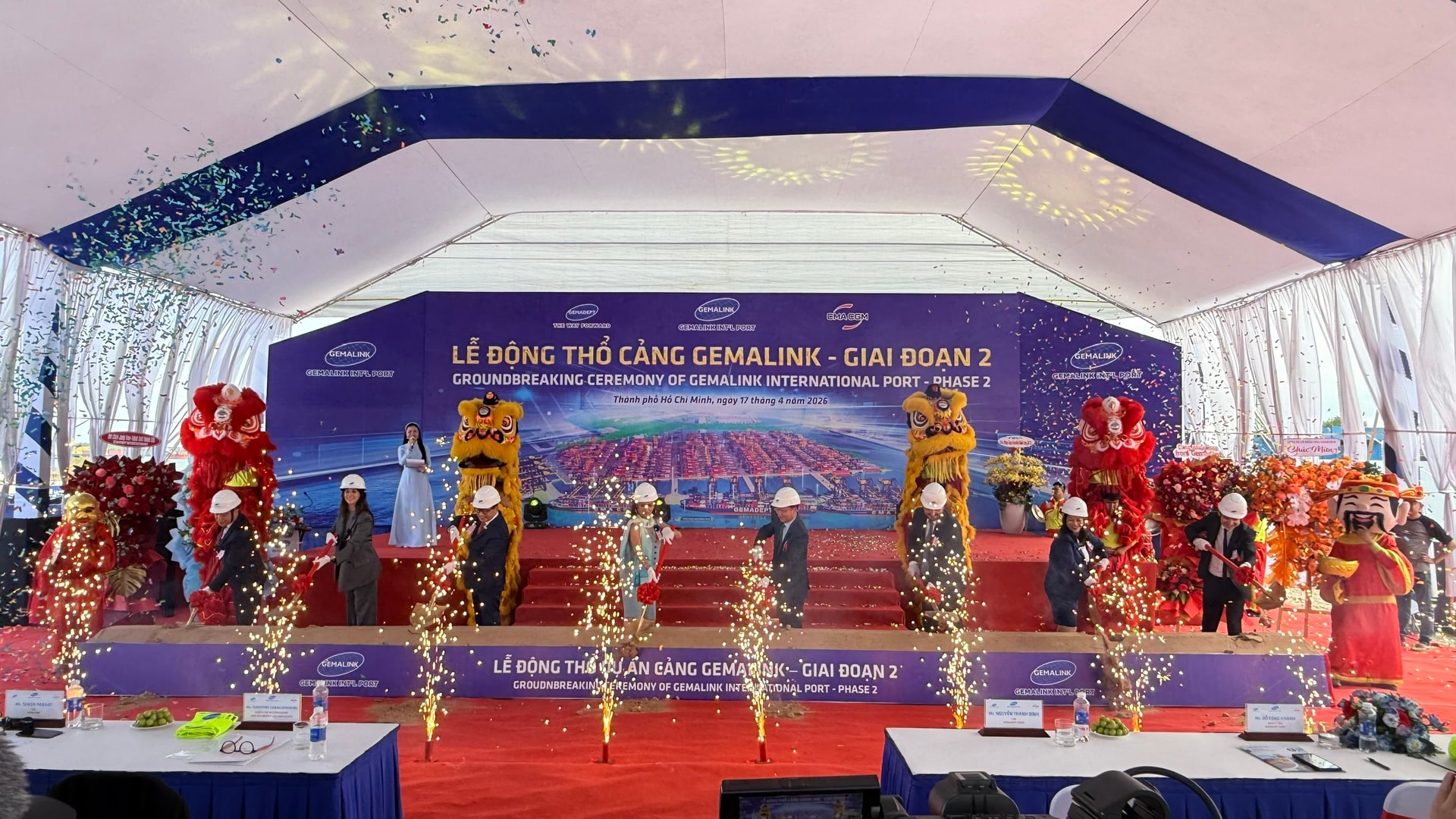 Hình ảnh tại lễ động thổ. Nguồn ảnh: Báo Thanh Niên