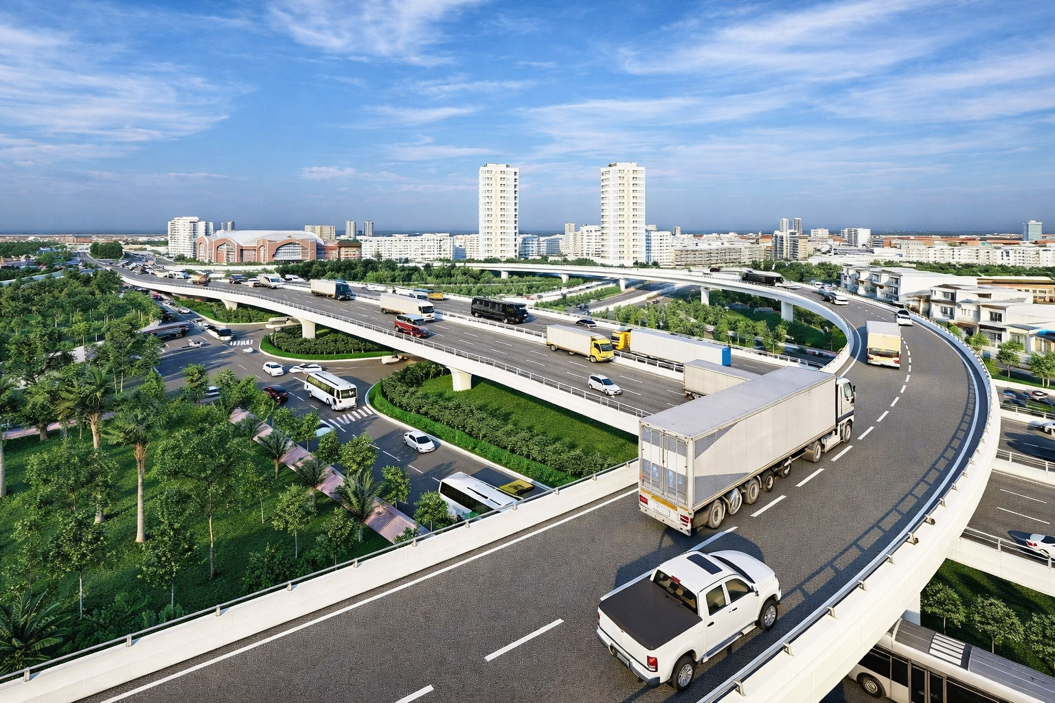 Khởi công gần 10 năm, nút giao thông 4 tầng đầu tiên tại TP giàu nhất Việt Nam tiếp tục lùi thời hạn về đích- Ảnh 1. Khởi công gần 10 năm, nút giao thông 4 tầng đầu tiên tại TP giàu nhất Việt Nam tiếp tục lùi thời hạn về đích- Ảnh 1.