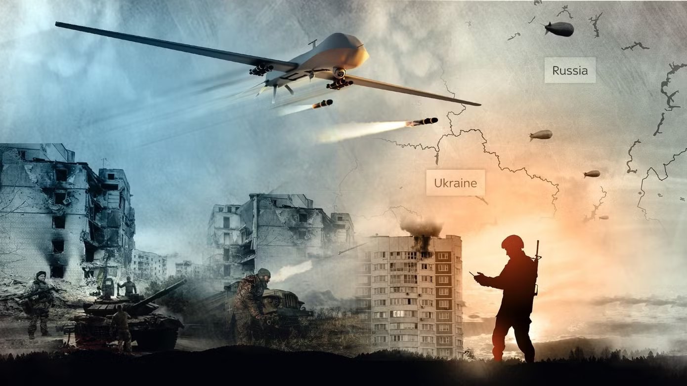 Ukraine nhận UAV sản xuất ở nhiều nước châu Âu để tấn công Nga. Minh họa: Sky News Nga dọa tấn công các nhà máy UAV khắp châu Âu - Ảnh 3.