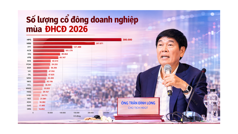 Thấy gì từ bức tranh cổ đông doanh nghiệp mùa ĐHCĐ 2026?