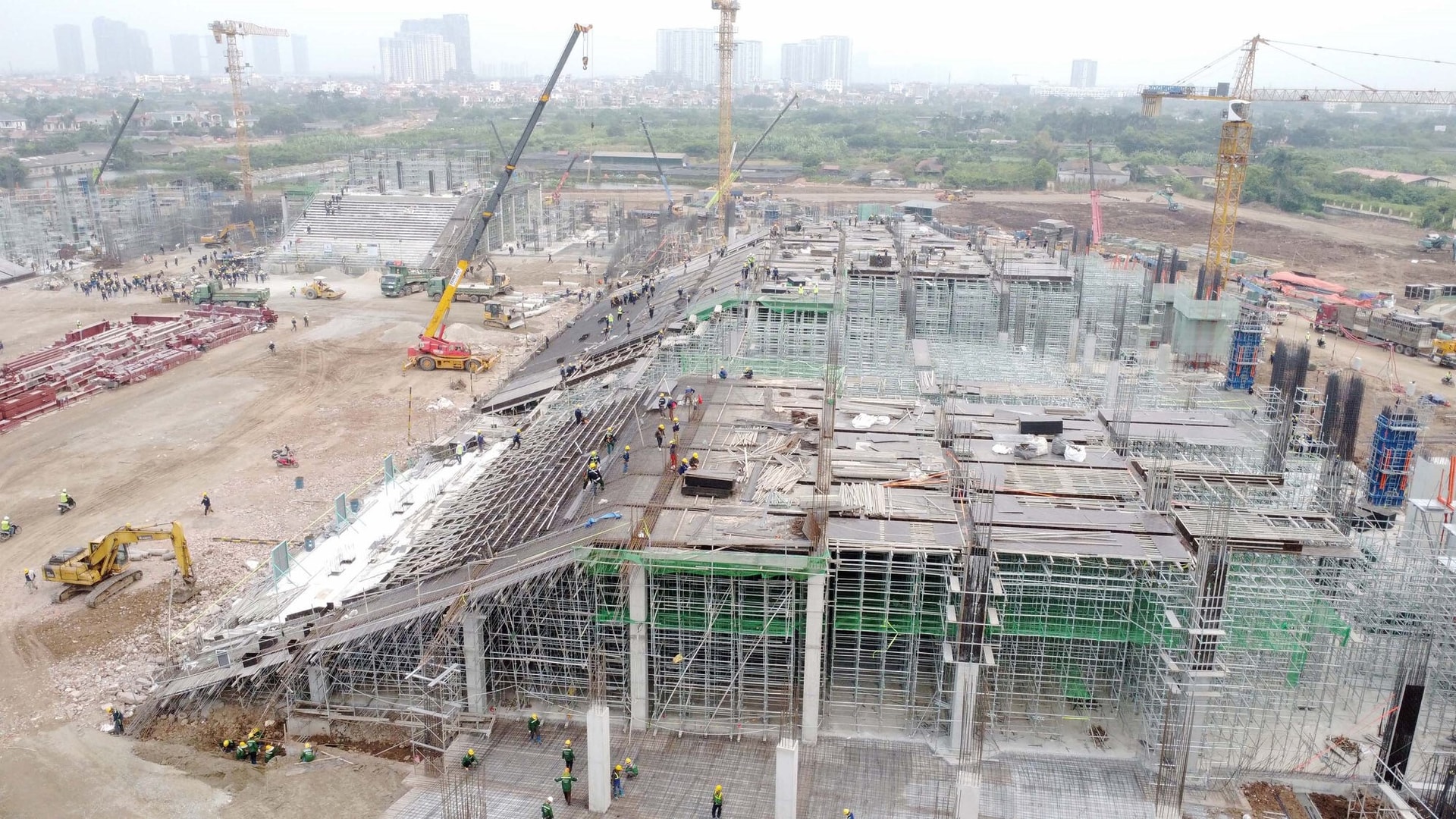 S&acirc;n vận động lớn thứ 2 Việt Nam, sức chứa gấp rưỡi s&acirc;n Mỹ Đ&igrave;nh: Đang x&acirc;y dựng kh&aacute;n đ&agrave;i, khoảng 11 th&aacute;ng nữa ho&agrave;n th&agrave;nh- Ảnh 3.