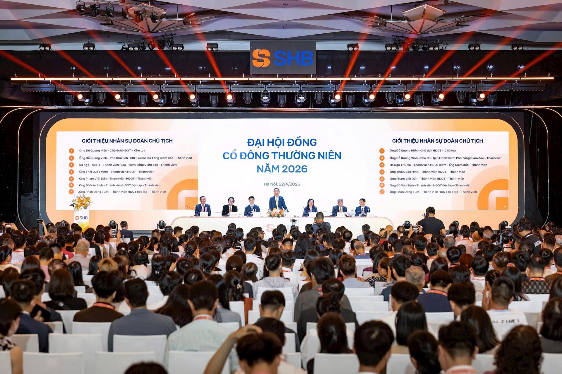 [Live] ĐHĐCĐ Ngân hàng SHB: Thay đổi nhận diện thương hiệu, chia cổ tức 16%, mục tiêu tổng tài sản vượt 1 triệu tỷ đồng