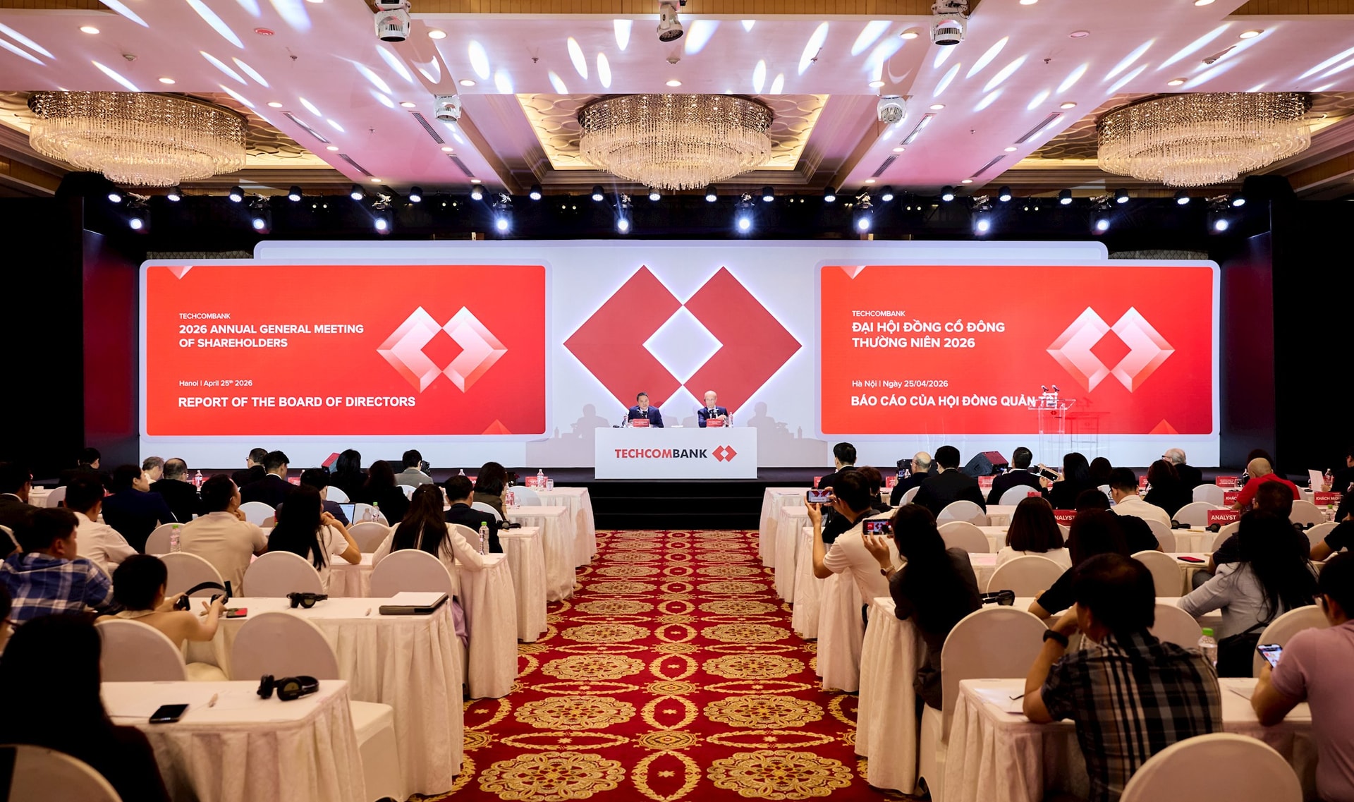 [Live] ĐHĐCĐ Techcombank: Trích gần 5.000 tỷ trả cổ tức tiền mặt, ESOP 17 triệu cổ phiếu giá 10.000 đồng