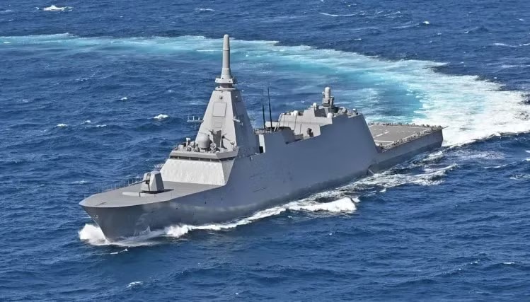 Tàu khu trục lớp Mogami của Nhật Bản. (Ảnh: Defence Security Asia) Mỹ có thể sẽ thuê nước ngoài đóng tàu chiến - Ảnh 1.