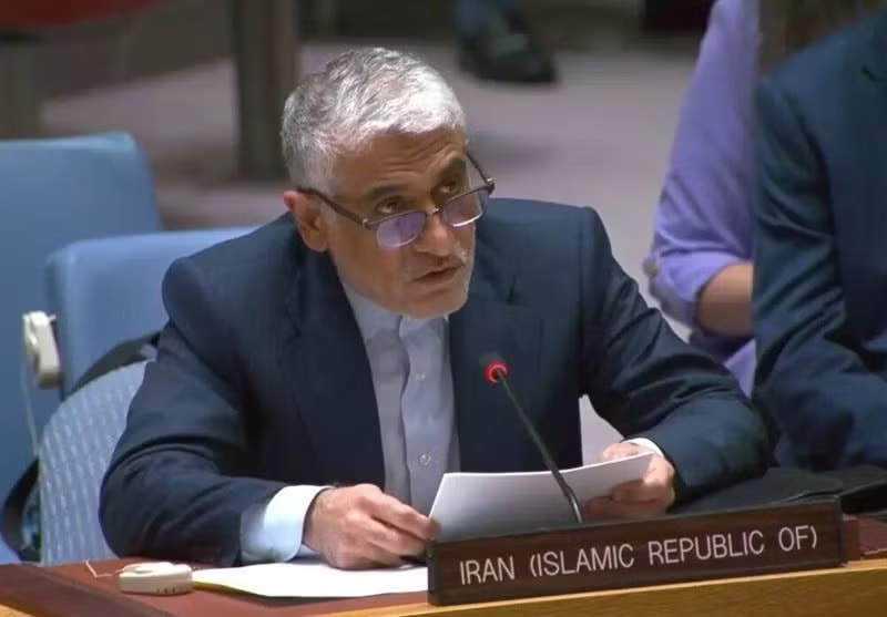 Đại sứ kiêm Đại diện thường trực của Iran tại Liên Hợp Quốc Amir Saeed Iravani. Iran cáo buộc Mỹ đứng sau những bất ổn hàng hải tại eo biển Hormuz - Ảnh 1.