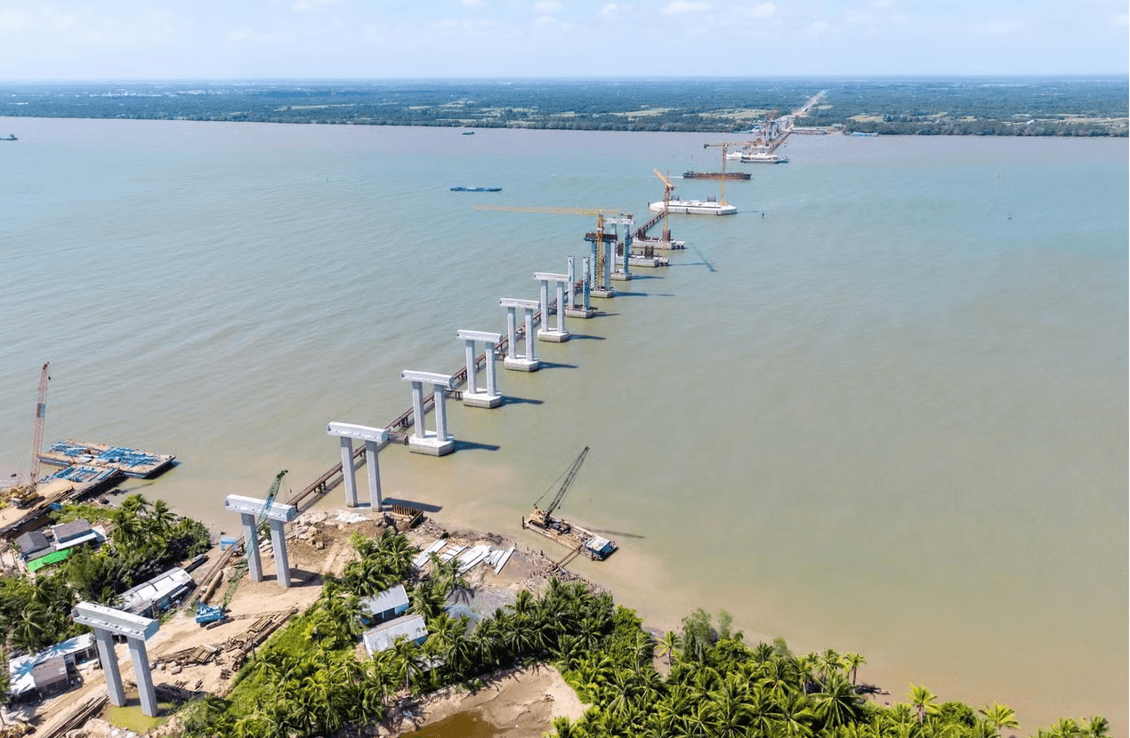 Ngày mai, chính thức thông xe cầu vượt sông 4.000 tỷ xoá bỏ toàn bộ các bến phà lâu đời, nối thông 2 tỉnh thành miền Tây- Ảnh 2.