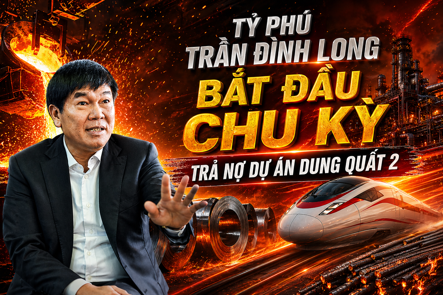 Vay 1,8 tỷ USD xây nhà máy thép Dung Quất 2, tỷ phú Trần Đình Long bước vào chu kỳ trả nợ