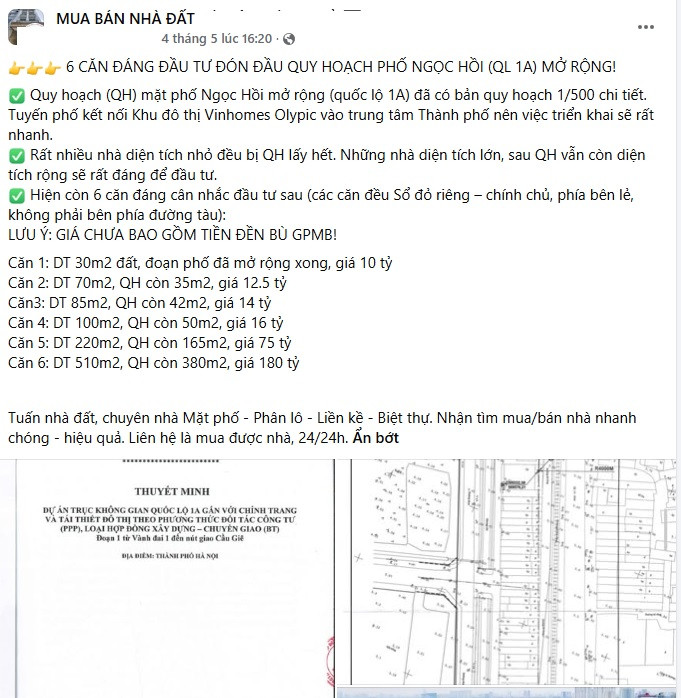 Quốc lộ 1A sắp mở rộng 90m, giá nhà đất khu Nam Hà Nội bị đẩy lên ‘chóng mặt’- Ảnh 1.