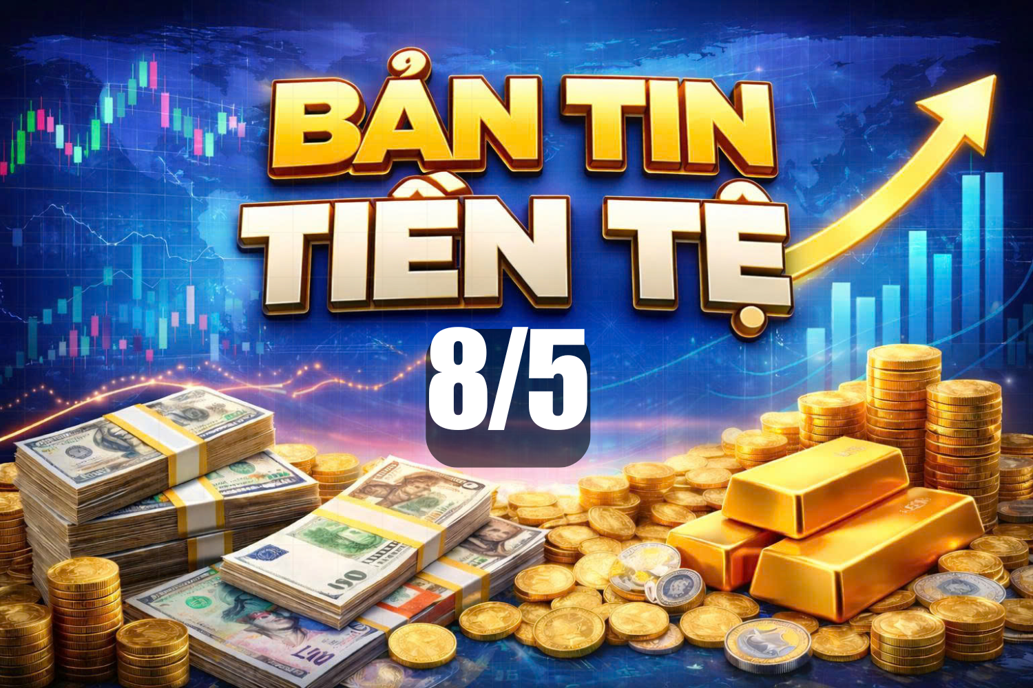 Bản tin tiền tệ 8/5: NHNN hút ròng 5.000 tỷ đồng, lãi suất qua đêm neo mức 5,8%