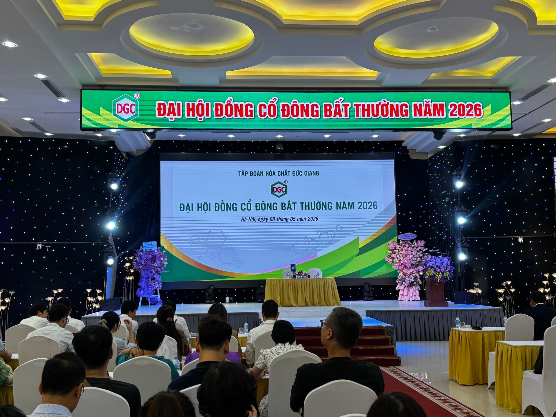 Video trực tiếp ĐHĐCĐ bất thường Hoá chất Đức Giang (DGC): Rất đông người đến tham dự