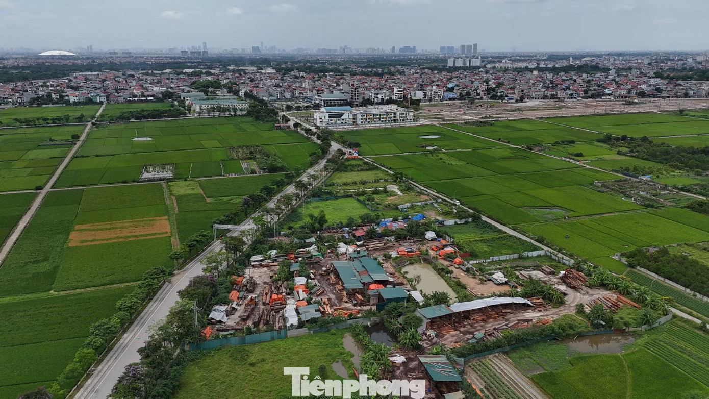 Ngày 2/2/2026, UBND TP Hà Nội, Công ty Cổ phần Tập đoàn Tương Lai Sông Hồng đã tổ chức Lễ khởi công Dự án Khu đô thị đa mục tiêu xã Thư Lâm, xã Đông Anh. Cận cảnh khu đô thị giãn 200.000 dân nội đô sau 3 tháng khởi công - Ảnh 1.