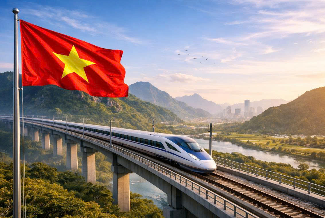 Đường sắt tốc độ cao Bắc - Nam. Ảnh minh họa