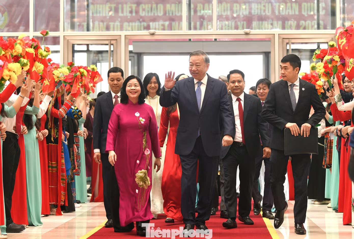 Tổng Bí thư, Chủ tịch nước Tô Lâm đến dự khai mạc Đại hội MTTQ Việt Nam lần thứ XI, nhiệm kỳ 2026 - 2031, sáng 12/5. Ảnh: Như Ý. Tổng Bí thư, Chủ tịch nước Tô Lâm dự khai mạc Đại hội MTTQ Việt Nam lần thứ XI - Ảnh 1.