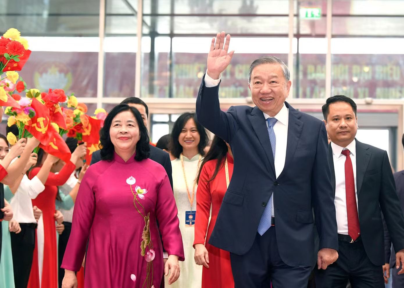 Tổng Bí thư, Chủ tịch nước Tô Lâm đến dự khai mạc Đại hội MTTQ Việt Nam lần thứ XI. Ảnh: Như Ý. Tổng Bí thư, Chủ tịch nước Tô Lâm dự khai mạc Đại hội MTTQ Việt Nam lần thứ XI - Ảnh 2.