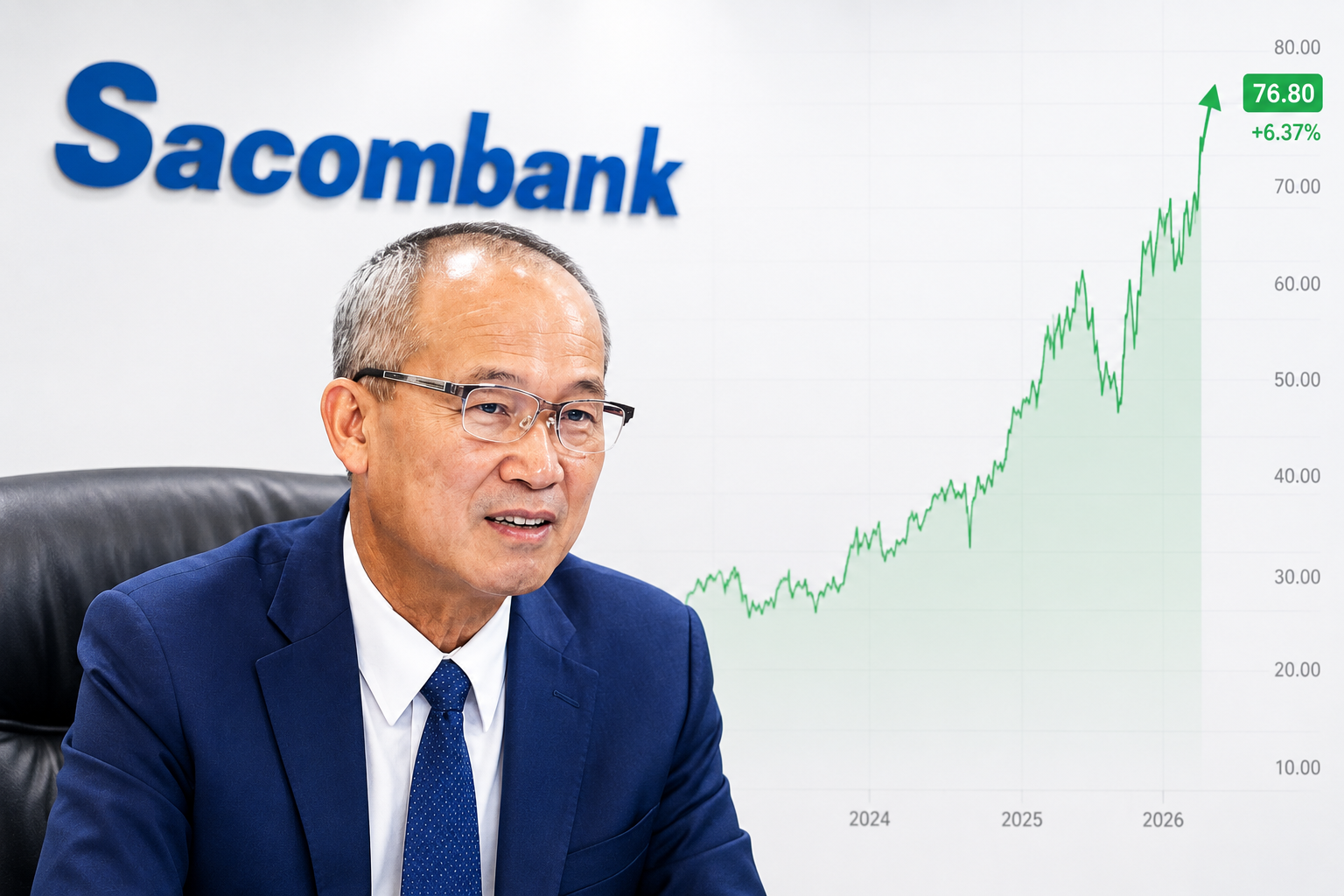 Cổ phiếu SACOMBANK tăng gần 1.000% sau 6 năm, khối tài sản Chủ tịch Dương Công Minh cao kỷ lục