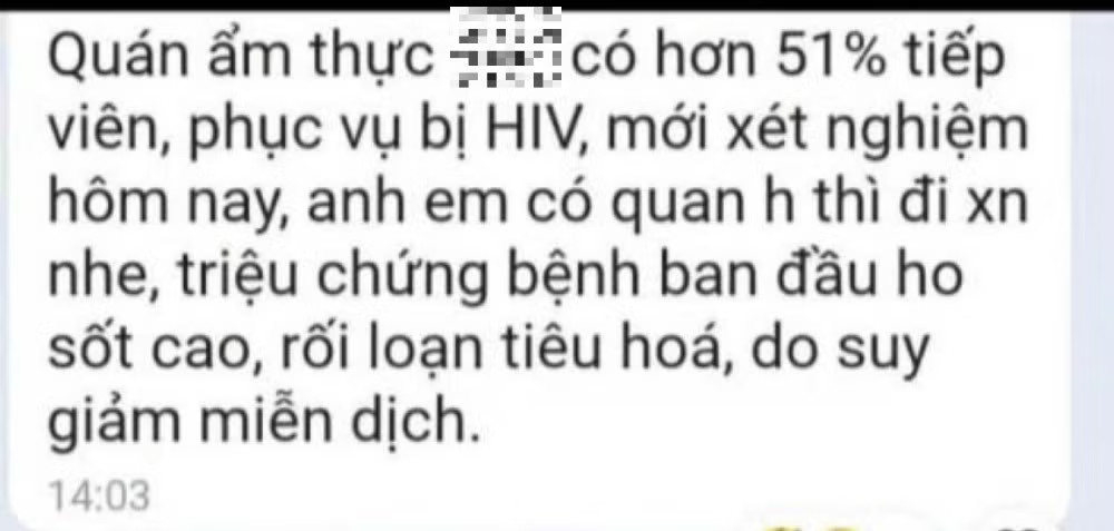 Chủ nhà hàng đã trình báo công an đề nghị xử lý những người tung tin đồn thất thiệt. Thực hư thông tin nhân viên nhà hàng ở Cà Mau nhiễm HIV gây xôn xao - Ảnh 2.