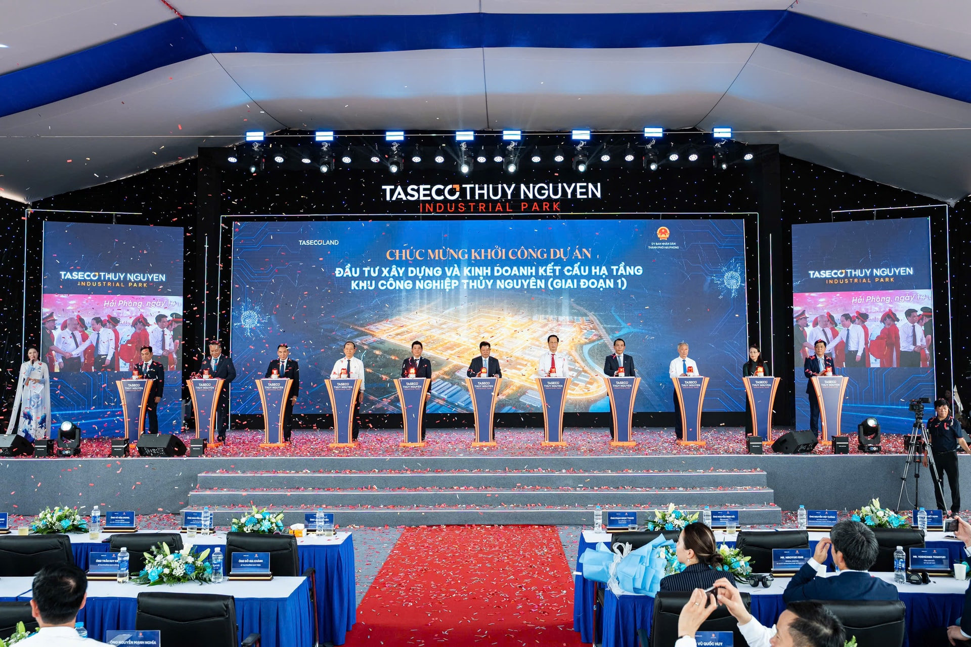 Taseco Land (TAL) chính thức khởi công KCN Thủy Nguyên quy mô 4.000 tỷ đồng - Ảnh 1.