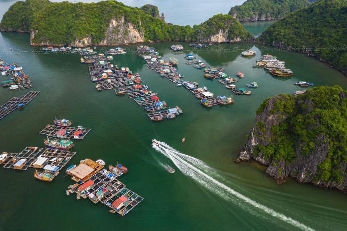 Làng chài 7000 năm tuổi khi từ trên cao khi nhìn xuống. Ảnh