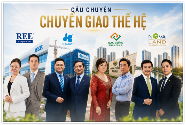 Từ REE, Hoà Bình đến Quốc Cường Gia Lai và Novaland: Bài toán chuyển giao thế hệ tại doanh nghiệp niêm yết