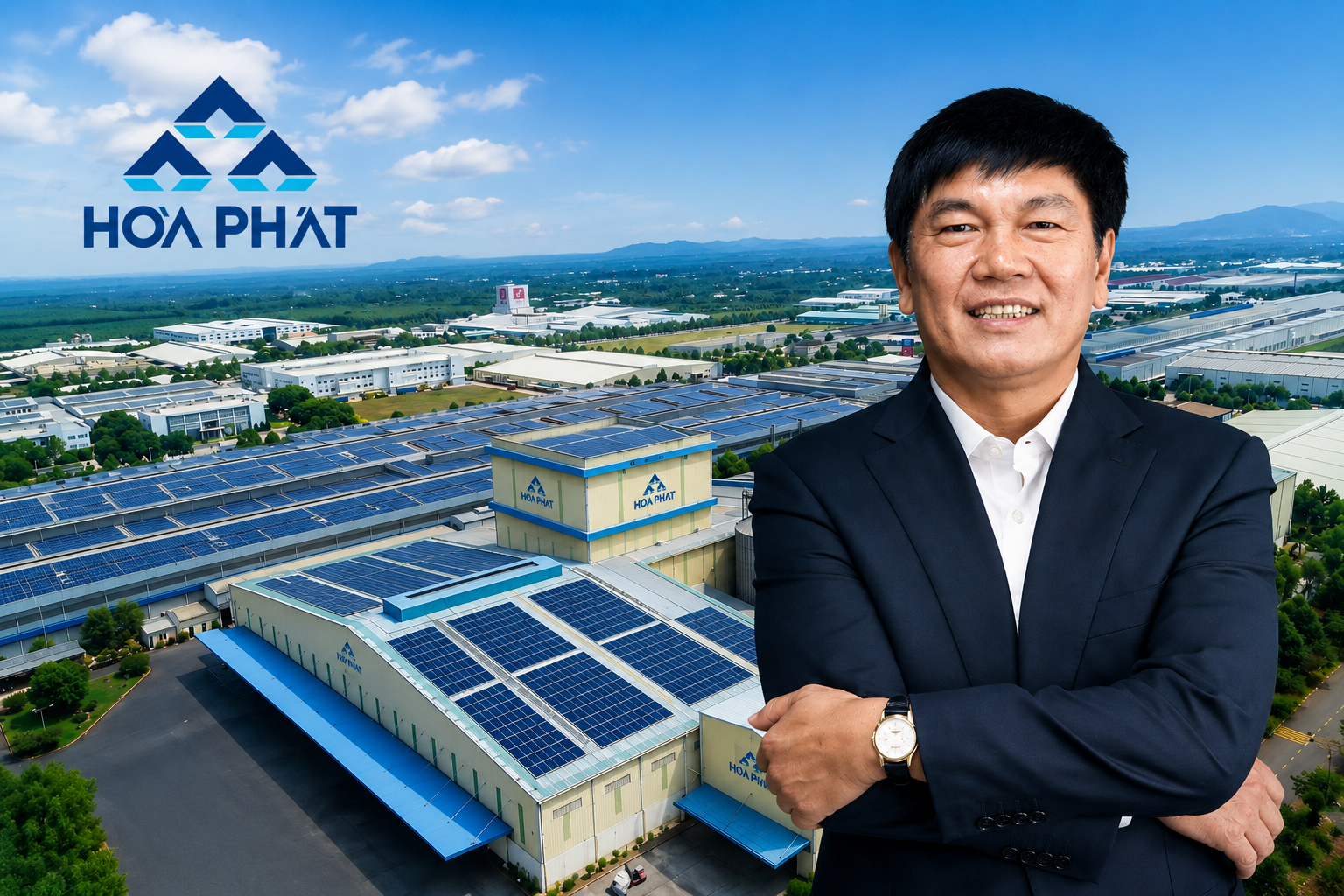 Doanh nghiệp thuộc Hòa Phát (HPG) lắp điện mặt trời áp mái, tự chủ đến 40% nhu cầu điện Doanh nghiệp thuộc Hòa Phát (HPG) lắp điện mặt trời áp mái, tự chủ đến 40% nhu cầu điện