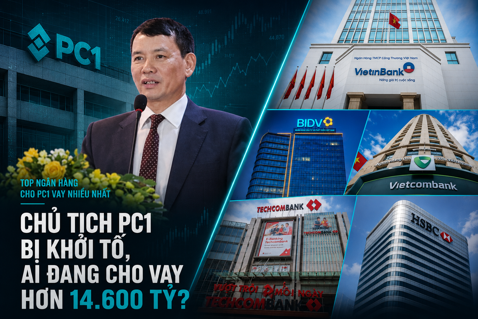 Bóc tách khoản vay 14.600 tỷ đồng của PC1, lộ diện các chủ nợ và tài sản thế chấp
