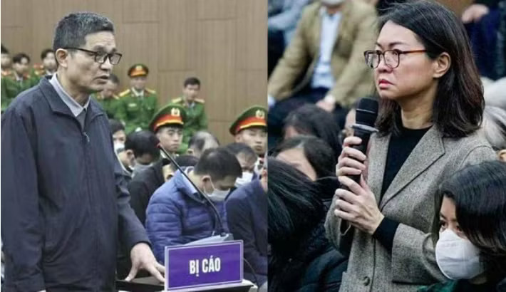 Hai bị cáo Nguyễn Thanh Phong và Trần Việt Nga. Hai cựu Cục trưởng 'hành’ doanh nghiệp để nhận hối lộ 52 tỷ đồng xin giảm án - Ảnh 1.