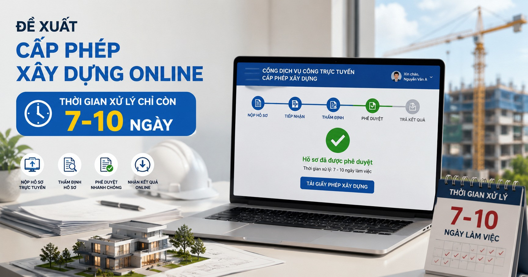 NÓNG: Đề xuất cấp phép xây dựng online, thời gian xử lý chỉ còn 7-10 ngày- Ảnh 1. NÓNG: Đề xuất cấp phép xây dựng online, thời gian xử lý chỉ còn 7-10 ngày- Ảnh 1.