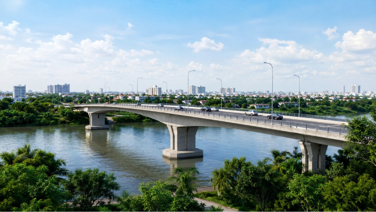 Thành phố giàu nhất Việt Nam sắp xây cầu mới hơn 1.100 tỷ kết nối nội đô, xóa bỏ cầu sắt tạm nay đã xuống cấp- Ảnh 1. Thành phố giàu nhất Việt Nam sắp xây cầu mới hơn 1.100 tỷ kết nối nội đô, xóa bỏ cầu sắt tạm nay đã xuống cấp- Ảnh 1.