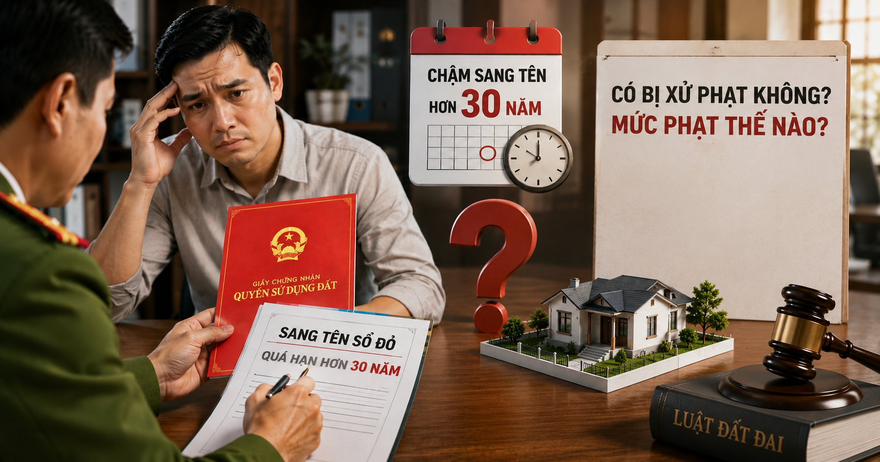 Chậm sang tên sổ đỏ hơn 30 năm có bị xử phạt không, mức phạt thế nào?- Ảnh 1. Chậm sang tên sổ đỏ hơn 30 năm có bị xử phạt không, mức phạt thế nào?- Ảnh 1.