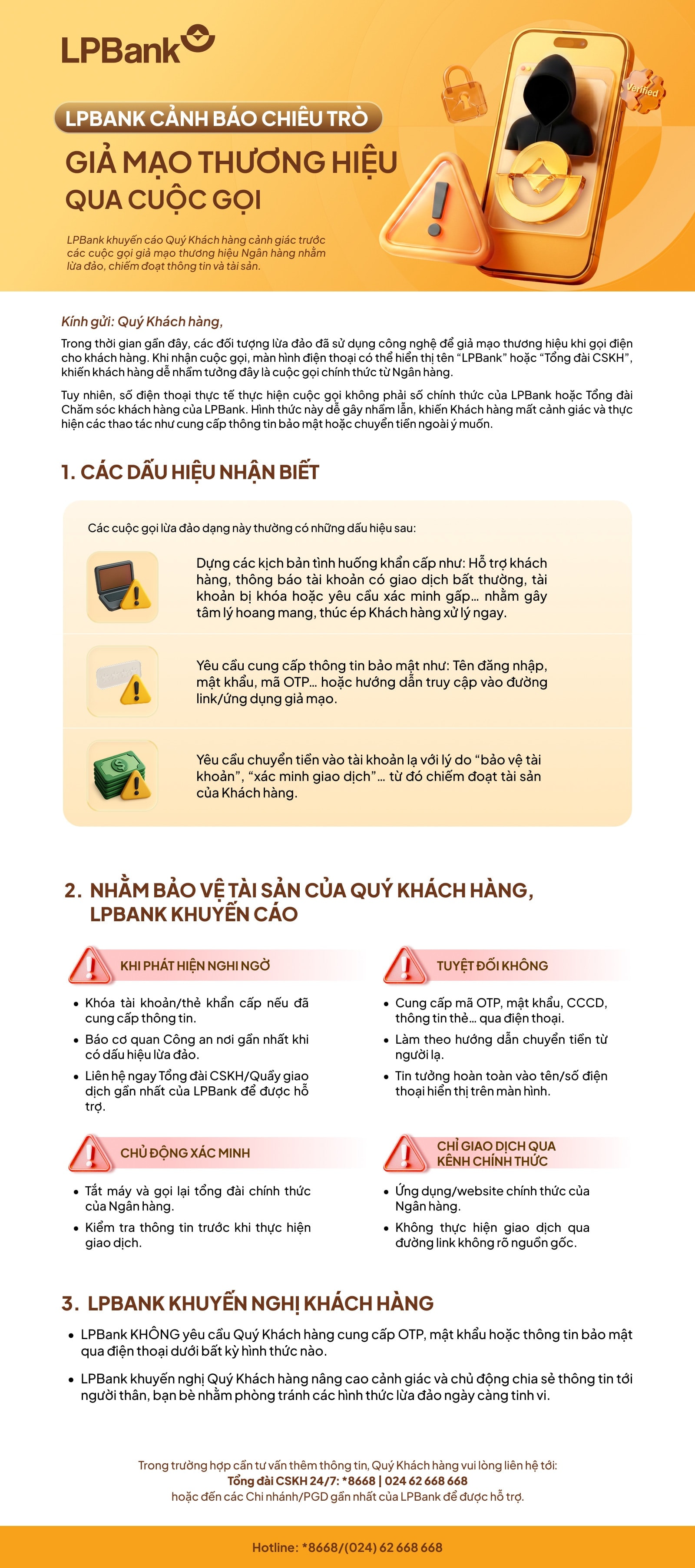 Ngân hàng LPBank phát cảnh báo khẩn tới toàn bộ khách hàng - Ảnh 1.